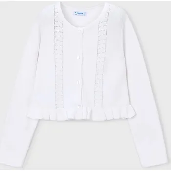 Dívčí svetr Dětský kardigan Mayoral 3383.6B.Mini.PPY2 bílá 00X, vel. 110
