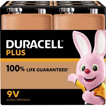 Článková baterie Duracell MN1604 Plus baterie 9 V alkalicko-manganová 9 V 4 ks