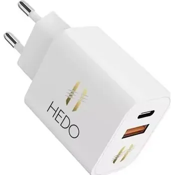Hedo nabíjecí adaptér USB PD + QC 3.0 20W- bílý síťová nebíječka