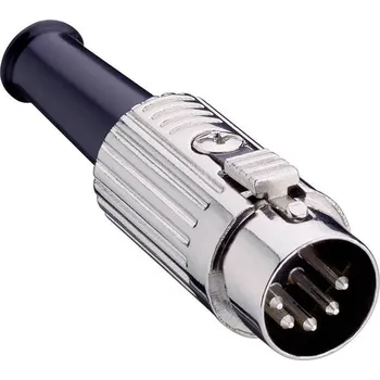 Elektrická zásuvka Lumberg 0137 08-1 DIN kruhový konektor zástrčka, rovná Pólů: 8 stříbrná 1 ks