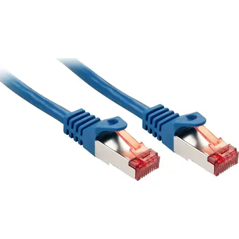 Datový kabel LINDY 47356 RJ45 síťové kabely, propojovací kabely CAT 6 S/FTP 5.00 m modrá 1 ks