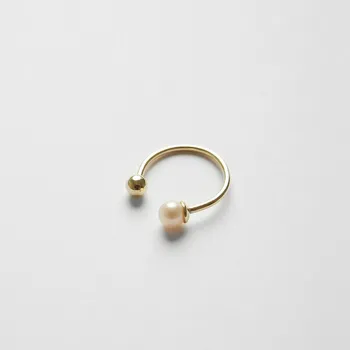 Prsten Gold Plated Pearl prstýnek Velikost (obvod v mm): 55 - 58 mm