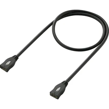 Audio kabel SpeaKa Professional HDMI prodlužovací kabel Zásuvka HDMI-A, Zásuvka HDMI-A 1.00 m černá SP-1793612 4K UHD, Audio Return Channel, pozlacené kontakty HDMI kabel