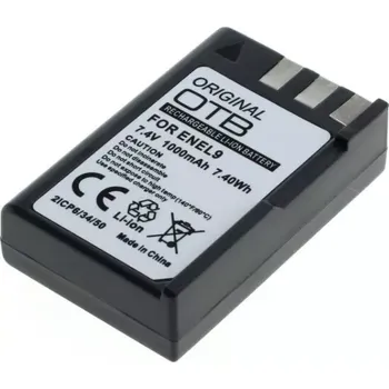 Poluz Baterie Nikon EN-EL9 1000mAh Li-Ion 7,4V - kvalitní akumulátor pro digitální fotoaparáty a zrcadlovky, nahrazuje originál