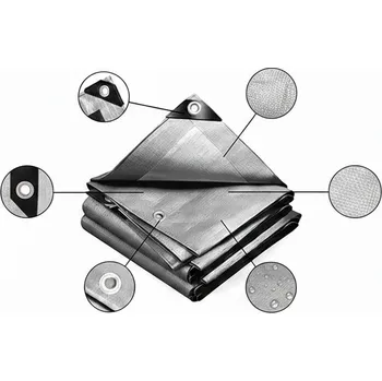 Krycí plachta Bradas Krycí plachta stříbrná 4x8 m 260 g/m2