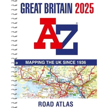Populárně naučná literatura pro dospělé Great Britain A-Z Road Atlas 2025 (A4 Spiral) - Heron Maps