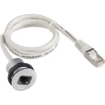 Elektrická zásuvka Schlegel RRJ_RJ45_150CM Vestavná zásuvka RJ45 RRJ_RJ45_150CM zásuvka, vestavná, zástrčka, rovná šedá 1 ks