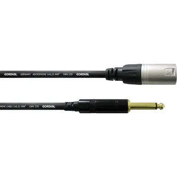Audio kabel Cordial CCM 5 MP XLR propojovací kabel [1x XLR zástrčka - 1x jack zástrčka 6,3 mm] 5.00 m černá
