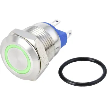 TRU COMPONENTS GQ12-AF-10E/J/G/24V/S, TC-10090900 tlačítkový spínač antivandal, 13 mm, 48 V/DC, 2 A, 1 ks