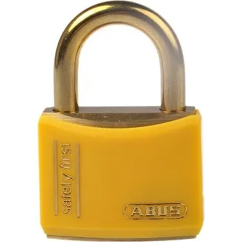 Visací zámek Bezpečnostní visací zámek stejné klíčování, Mosaz Vnitřní, venkovní 6mm třmen, Žlutá