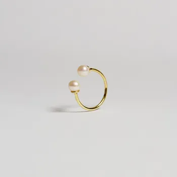 Prsten Double Pearl Gold prstýnek Velikost (obvod v mm): 52 - 54 mm