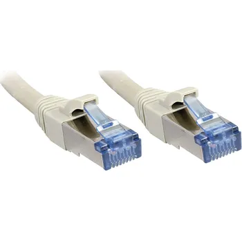 Datový kabel LINDY 47136 RJ45 síťové kabely, propojovací kabely CAT 6A S/FTP 5.00 m šedá 1 ks