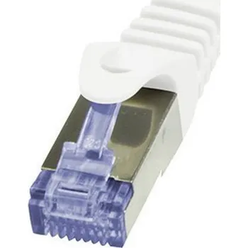 Datový kabel Síťový kabel RJ45 LogiLink CQ3041S, CAT 6A, S/FTP, 1.50 m, bílá