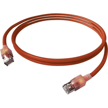 Datový kabel Easylan CS1ORADAD0070 RJ45 síťové kabely, propojovací kabely CAT 6A S/FTP 7.00 m červená (jasná) dvoužilový stíněný, bez halogenů, samozhášecí 1 ks