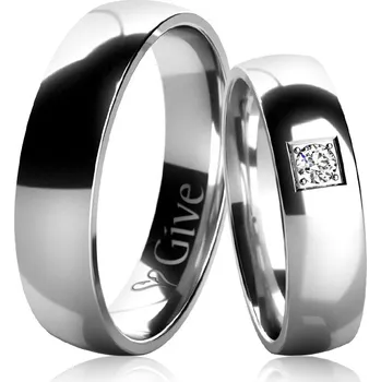 Prsten Snubní prsteny 5P6 Varianta kamene: Briliant VS F, Barva kovu: Bílé zlato