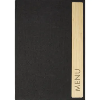 Sigel SM220 Pořadač na jídelní lístky DIN A4 1 ks včetně 2 dvojitých průhledných fólií pro 8 stran, Gumová vazba tmavě šedá , béžová