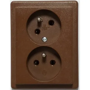 Elektrická zásuvka Instalační dvojzásuvka natočená Z 3126-P SEZ, Classik/Standard, bílá