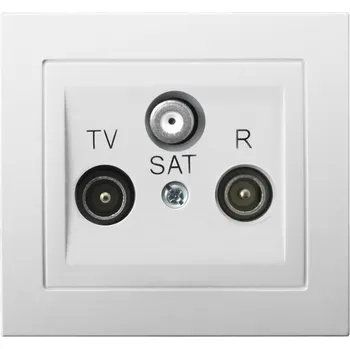 Elektrická zásuvka Anténní zásuvka nástěnná Ospel bílá