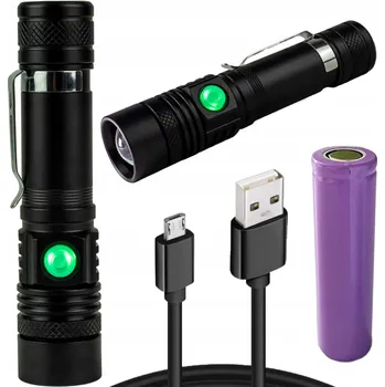 Taktická LED svítilna USB dobíjecí 350lm