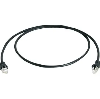 Datový kabel Telegärtner 100009137 RJ45 síťové kabely, propojovací kabely CAT 6A S/FTP 50.00 m černá samozhášecí, bez halogenů, UL certifikace 1 ks