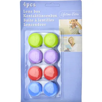 Pouzdro na kontaktní čočky Sada 4ks nádobek na kontaktní čočky pouzdro s označením