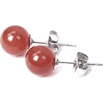 Náušnice Magieprirody.cz Náušnice Karneol 8 mm kuličky #05