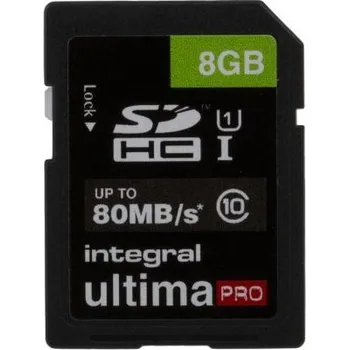 Paměťová karta Karta SD SDHC 8 GB Integral Memory 0 → plus 70°C