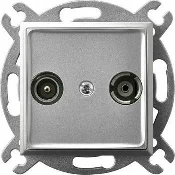 Elektrická zásuvka Anténní zásuvka nástěnná Ospel stříbrná