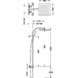 TRES PROJECT černý bronz sprchový set nástěnný 19039305KMB