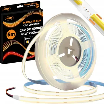 LED páska LED pásek 5m Berge 9W/m 480 diod 4000K neutrální bílá