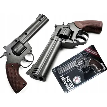 Dětská zbraň Pistole na slepé náboje kovové Revolverová hračka 8-ranná 14+