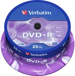 Verbatim DVD+R 4,7 GB 16× spindl 25 ks AZO