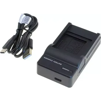 Poluz Nabíječka baterie Olympus Li-50B, Li-90B s USB-C konektorem a tím flexibilní ve zdroji, určena pro digitální fotoaparáty různých značek, nahrazuje originál