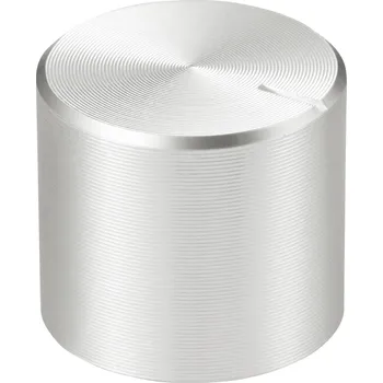 TRU COMPONENTS TC-11613860 otočný knoflík s označením stříbrná (Ø x v) 15 mm x 13 mm hliník, plast 1 ks