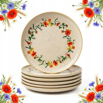 Talíř Mělký jídelní talíř Sokomedica POLNÍ KVĚTY VLČÍ MÁKY 27 cm