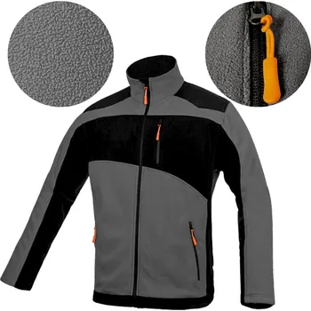 Pánská mikina Mikina pracovní mikina Specto zateplená, rozepínací, šedo-černá, velikost M 300 g/m²