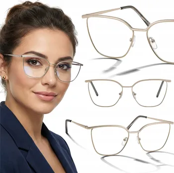 Brýle na čtení Dámské brýle na čtení Elegantní Stříbrné Módní Dioptrické BRILO +2,5