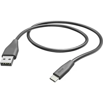 Prodlužovací kabel Hama Nabíjecí kabel USB USB 2.0 USB-A zástrčka, USB-C ® zástrčka 1.50 m černá 00201595
