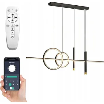 Závěsné svítidlo DL DARMAT LIGHT černé, 5-bodové, integrované LED, 120 cm