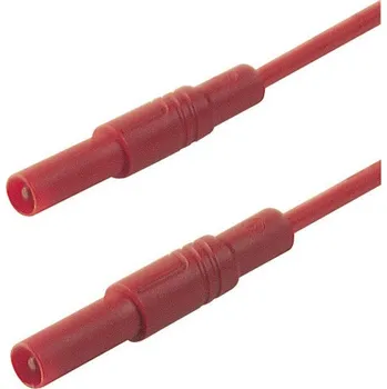 Měřicí kabel Hirschmann Test a Measurement MLS GG 100/2,5 rt bezpečnostní měřicí kabely lamelová zástrčka 4 mm lamelová zástrčka 4 mm 1.00 m červená 1 ks