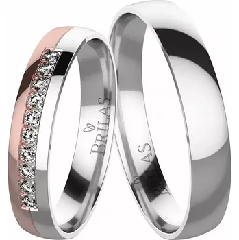 Prsten Viola RW zlato + Roselina chirurgická ocel - kombinace materiálů