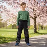 Chlapecké softshellové kalhoty nezateplené Kugo HK5302 černé