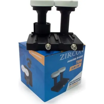 Satelitní technika Konvertor Zircon Monoblock Twin M-0243 Skylink 0,2dB Slim line