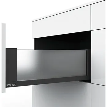Nábytkové kování Cemux H Box SLIM skleněné bočnice antracit H167/500 mm