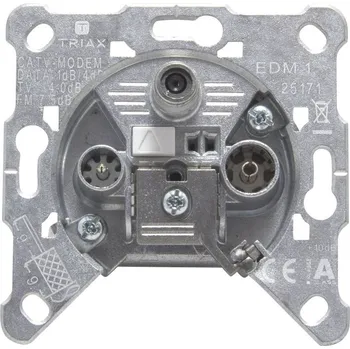 Televizní anténa Triax EDM 1 anténní zásuvka Data , UKW , TV pod omítku koncová krabice