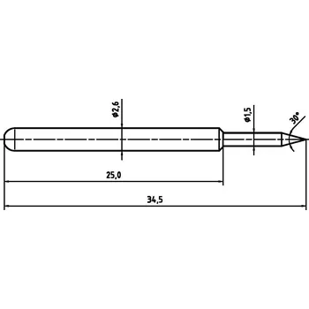PTR Hartmann 1040-B-1.5N-NI-1.5 přesný testovací hrot