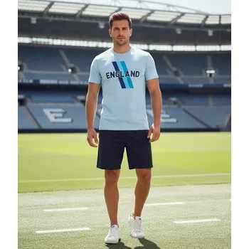 Pánské tričko pánské tričko ENGLAND - ENGLAND SKY - L (Team England Cricket Cotton T Shirt Mens)