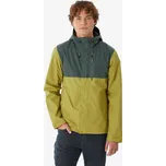 QUECHUA Pánská turistická bunda nepromokavá NH 500 S ZELENÁ
