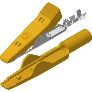 Autobaterie Hirschmann Test a Measurement MA 1 mini krokosvorka žlutá Upínací rozsah max.: 4 mm Délka: 41.5 mm 1 ks