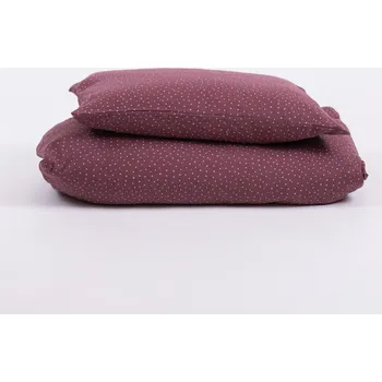 Povlečení Tulimese Povlečení mušelínové višňové s puntíky ROZMĚRY POVLAKU NA PEŘINU: ŽÁDNÝ POVLAK NA PEŘINU, ROZMĚRY POVLAKU NA POLŠTÁŘ: POVLAK NA POLŠTÁŘ 60X40 CM